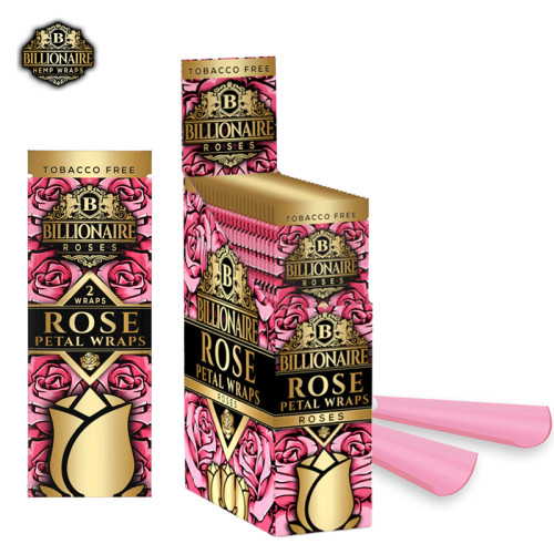 BILLIONAIRE HEMP WRAPS ROSE PETALS 2CT/25PK
